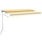 Automatische Markise mit LED & Windsensor 450x300 cm Gelb/Weiß Automatische Markise mit LED & Windsensor 450x300 cm Gelb/Weiß