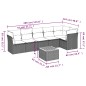 vidaXL 7-tlg. Garten-Sofagarnitur mit Kissen Schwarz Poly Rattan vidaXL 7-tlg. Garten-Sofagarnitur mit Kissen Schwarz Poly Rattan