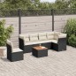 vidaXL 7-tlg. Garten-Sofagarnitur mit Kissen Schwarz Poly Rattan vidaXL 7-tlg. Garten-Sofagarnitur mit Kissen Schwarz Poly Rattan