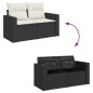 vidaXL 14-tlg. Garten-Sofagarnitur mit Kissen Schwarz Poly Rattan vidaXL 14-tlg. Garten-Sofagarnitur mit Kissen Schwarz Poly Rattan