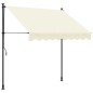 vidaXL Markise Einziehbar Creme 200x150 cm Stoff und Stahl vidaXL Markise Einziehbar Creme 200x150 cm Stoff und Stahl