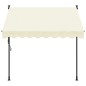 vidaXL Markise Einziehbar Creme 200x150 cm Stoff und Stahl vidaXL Markise Einziehbar Creme 200x150 cm Stoff und Stahl