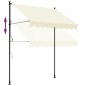 vidaXL Markise Einziehbar Creme 200x150 cm Stoff und Stahl vidaXL Markise Einziehbar Creme 200x150 cm Stoff und Stahl