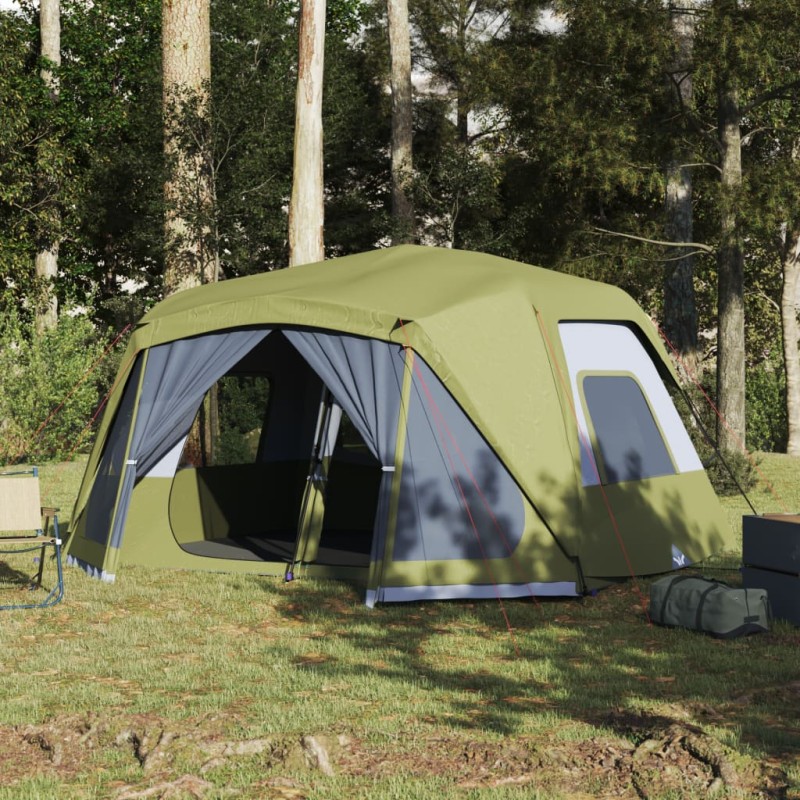 vidaXL Campingzelt 10 Personen Grün 443x437x229 cm vidaXL Campingzelt 10 Personen Grün 443x437x229 cm