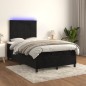 vidaXL Boxspringbett mit Matratze & LED Schwarz 120x190 cm Samt vidaXL Boxspringbett mit Matratze & LED Schwarz 120x190 cm Samt