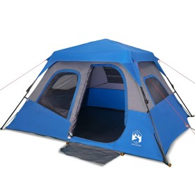 vidaXL Campingzelt 6 Personen Blau 344x282x192 cm