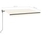 vidaXL Markise Manuell Einziehbar mit LED 450x300 cm Creme vidaXL Markise Manuell Einziehbar mit LED 450x300 cm Creme