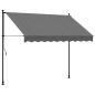 vidaXL Markise Einziehbar Anthrazit 250x150 cm Stoff und Stahl vidaXL Markise Einziehbar Anthrazit 250x150 cm Stoff und Stahl