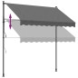 vidaXL Markise Einziehbar Anthrazit 250x150 cm Stoff und Stahl vidaXL Markise Einziehbar Anthrazit 250x150 cm Stoff und Stahl
