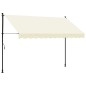 vidaXL Markise Einziehbar Creme 300x150 cm Stoff und Stahl vidaXL Markise Einziehbar Creme 300x150 cm Stoff und Stahl