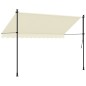 vidaXL Markise Einziehbar Creme 300x150 cm Stoff und Stahl vidaXL Markise Einziehbar Creme 300x150 cm Stoff und Stahl