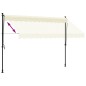 vidaXL Markise Einziehbar Creme 300x150 cm Stoff und Stahl vidaXL Markise Einziehbar Creme 300x150 cm Stoff und Stahl