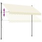 vidaXL Markise Einziehbar Creme 300x150 cm Stoff und Stahl vidaXL Markise Einziehbar Creme 300x150 cm Stoff und Stahl