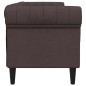 vidaXL Chesterfield-Sofa 3-Sitzer Dunkelbraun Stoff vidaXL Chesterfield-Sofa 3-Sitzer Dunkelbraun Stoff