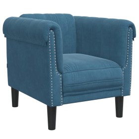 vidaXL Sessel Blau Samt