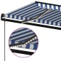 Automatische Markise mit LED & Windsensor 600x300 Blau und Weiß Automatische Markise mit LED & Windsensor 600x300 Blau und Weiß