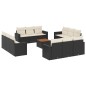 vidaXL 13-tlg. Garten-Sofagarnitur mit Kissen Schwarz Poly Rattan vidaXL 13-tlg. Garten-Sofagarnitur mit Kissen Schwarz Poly Rattan