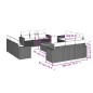 vidaXL 13-tlg. Garten-Sofagarnitur mit Kissen Schwarz Poly Rattan vidaXL 13-tlg. Garten-Sofagarnitur mit Kissen Schwarz Poly Rattan