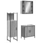 vidaXL 3-tlg. Badmöbel-Set Grau Sonoma Holzwerkstoff vidaXL 3-tlg. Badmöbel-Set Grau Sonoma Holzwerkstoff