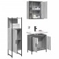 vidaXL 3-tlg. Badmöbel-Set Grau Sonoma Holzwerkstoff vidaXL 3-tlg. Badmöbel-Set Grau Sonoma Holzwerkstoff