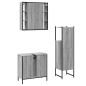 vidaXL 3-tlg. Badmöbel-Set Grau Sonoma Holzwerkstoff vidaXL 3-tlg. Badmöbel-Set Grau Sonoma Holzwerkstoff