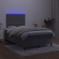 vidaXL Boxspringbett mit Matratze & LED Dunkelgrau 120x190 cm Samt vidaXL Boxspringbett mit Matratze & LED Dunkelgrau 120x190 cm Samt