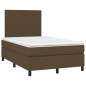 vidaXL Boxspringbett mit Matratze & LED Dunkelbraun 120x190 cm Stoff vidaXL Boxspringbett mit Matratze & LED Dunkelbraun 120x190 cm Stoff