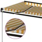 vidaXL Markise Manuell Einziehbar mit LED 400x350 cm Gelb & Weiß vidaXL Markise Manuell Einziehbar mit LED 400x350 cm Gelb & Weiß