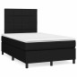 vidaXL Boxspringbett mit Matratze & LED Schwarz 120x190 cm Stoff vidaXL Boxspringbett mit Matratze & LED Schwarz 120x190 cm Stoff