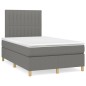 vidaXL Boxspringbett mit Matratze & LED Dunkelgrau 120x190 cm Stoff vidaXL Boxspringbett mit Matratze & LED Dunkelgrau 120x190 cm Stoff
