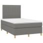 vidaXL Boxspringbett mit Matratze & LED Dunkelgrau 120x190 cm Stoff vidaXL Boxspringbett mit Matratze & LED Dunkelgrau 120x190 cm Stoff