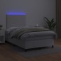 vidaXL Boxspringbett mit Matratze & LED Weiß 120x190 cm Kunstleder vidaXL Boxspringbett mit Matratze & LED Weiß 120x190 cm Kunstleder