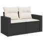 vidaXL 7-tlg. Garten-Sofagarnitur mit Kissen Schwarz Poly Rattan vidaXL 7-tlg. Garten-Sofagarnitur mit Kissen Schwarz Poly Rattan