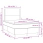 vidaXL Boxspringbett mit Matratze & LED Hellgrau 120x190 cm Stoff vidaXL Boxspringbett mit Matratze & LED Hellgrau 120x190 cm Stoff