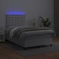 vidaXL Boxspringbett mit Matratze & LED Weiß 120x190 cm Kunstleder vidaXL Boxspringbett mit Matratze & LED Weiß 120x190 cm Kunstleder