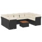 vidaXL 10-tlg. Garten-Sofagarnitur mit Kissen Schwarz Poly Rattan vidaXL 10-tlg. Garten-Sofagarnitur mit Kissen Schwarz Poly Rattan