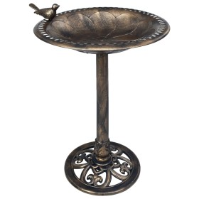 vidaXL Vogelbad Bronzen Kunststoff