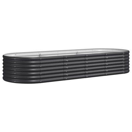 vidaXL Hochbeet Pulverbeschichteter Stahl 224x80x36 cm Anthrazit