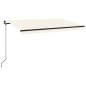 Gelenkarmmarkise Einziehbar mit LED 400x350 cm Cremeweiß Gelenkarmmarkise Einziehbar mit LED 400x350 cm Cremeweiß