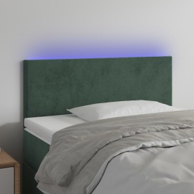 vidaXL LED Kopfteil Dunkelgrün 80x5x78/88 cm Samt