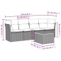 vidaXL 5-tlg. Garten-Sofagarnitur mit Kissen Schwarz Poly Rattan vidaXL 5-tlg. Garten-Sofagarnitur mit Kissen Schwarz Poly Rattan