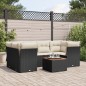 vidaXL 7-tlg. Garten-Sofagarnitur mit Kissen Schwarz Poly Rattan vidaXL 7-tlg. Garten-Sofagarnitur mit Kissen Schwarz Poly Rattan