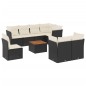 vidaXL 9-tlg. Garten-Sofagarnitur mit Kissen Schwarz Poly Rattan vidaXL 9-tlg. Garten-Sofagarnitur mit Kissen Schwarz Poly Rattan