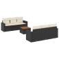 vidaXL 7-tlg. Garten-Sofagarnitur mit Kissen Schwarz Poly Rattan vidaXL 7-tlg. Garten-Sofagarnitur mit Kissen Schwarz Poly Rattan