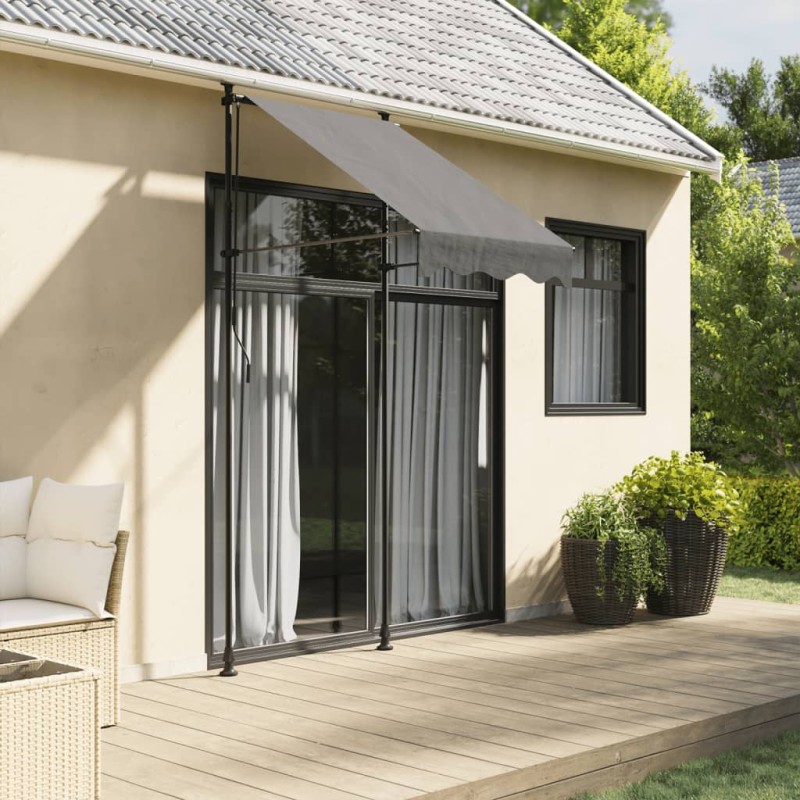 vidaXL Markise Einziehbar Anthrazit 100x150 cm Stoff und Stahl vidaXL Markise Einziehbar Anthrazit 100x150 cm Stoff und Stahl