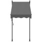 vidaXL Markise Einziehbar Anthrazit 100x150 cm Stoff und Stahl vidaXL Markise Einziehbar Anthrazit 100x150 cm Stoff und Stahl