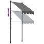 vidaXL Markise Einziehbar Anthrazit 100x150 cm Stoff und Stahl vidaXL Markise Einziehbar Anthrazit 100x150 cm Stoff und Stahl