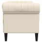 vidaXL Chesterfield-Sofa 2-Sitzer Creme Stoff vidaXL Chesterfield-Sofa 2-Sitzer Creme Stoff