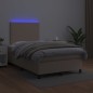 vidaXL Boxspringbett mit Matratze & LED Cappuccino-Braun 120x190 cm vidaXL Boxspringbett mit Matratze & LED Cappuccino-Braun 120x190 cm