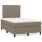 vidaXL Boxspringbett mit Matratze & LED Taupe 120x190 cm Stoff vidaXL Boxspringbett mit Matratze & LED Taupe 120x190 cm Stoff